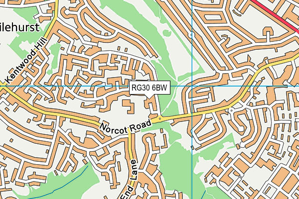 RG30 6BW map - OS VectorMap District (Ordnance Survey)