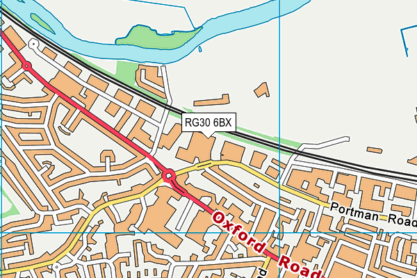 RG30 6BX map - OS VectorMap District (Ordnance Survey)