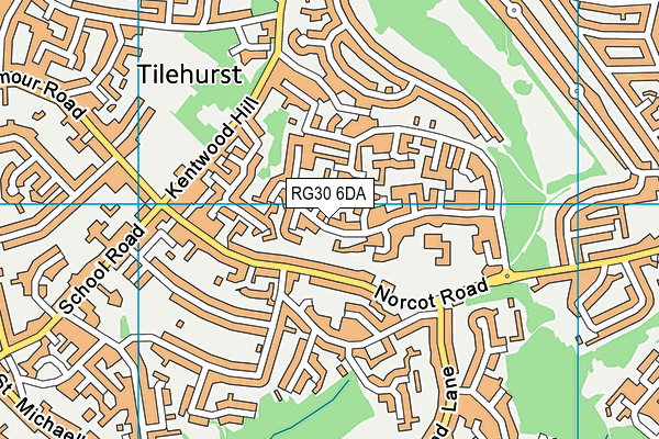 RG30 6DA map - OS VectorMap District (Ordnance Survey)