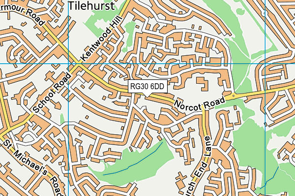 RG30 6DD map - OS VectorMap District (Ordnance Survey)