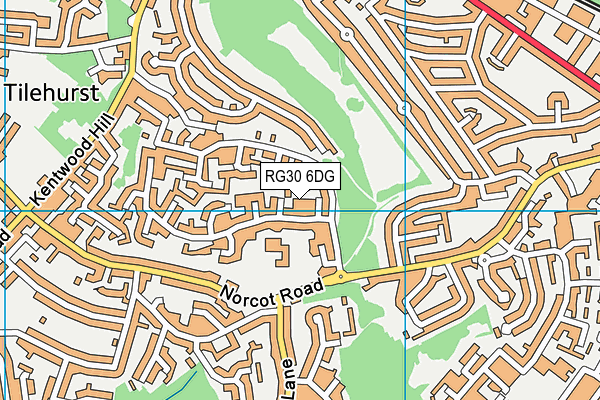 RG30 6DG map - OS VectorMap District (Ordnance Survey)