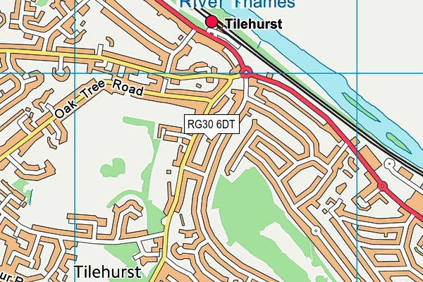 RG30 6DT map - OS VectorMap District (Ordnance Survey)