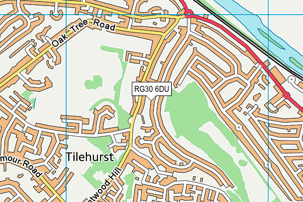 RG30 6DU map - OS VectorMap District (Ordnance Survey)