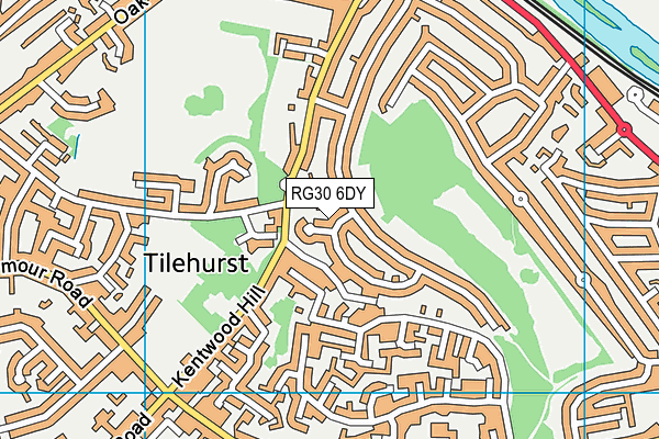 RG30 6DY map - OS VectorMap District (Ordnance Survey)