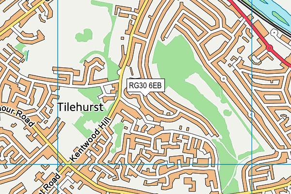 RG30 6EB map - OS VectorMap District (Ordnance Survey)