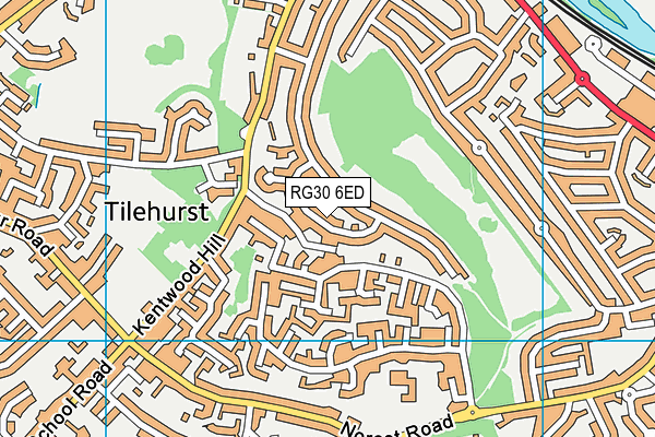 RG30 6ED map - OS VectorMap District (Ordnance Survey)