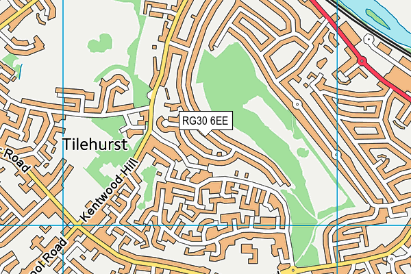 RG30 6EE map - OS VectorMap District (Ordnance Survey)