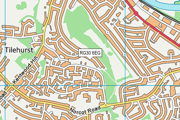 RG30 6EG map - OS VectorMap District (Ordnance Survey)