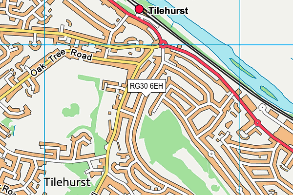 RG30 6EH map - OS VectorMap District (Ordnance Survey)