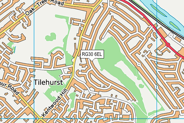 RG30 6EL map - OS VectorMap District (Ordnance Survey)