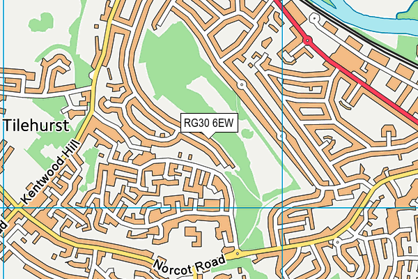 RG30 6EW map - OS VectorMap District (Ordnance Survey)