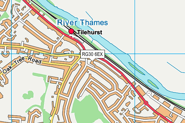 RG30 6EX map - OS VectorMap District (Ordnance Survey)