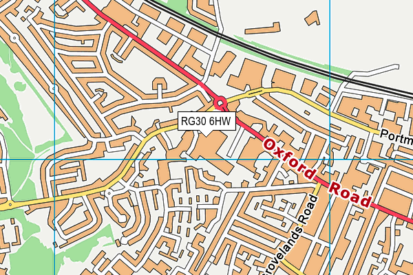 RG30 6HW map - OS VectorMap District (Ordnance Survey)