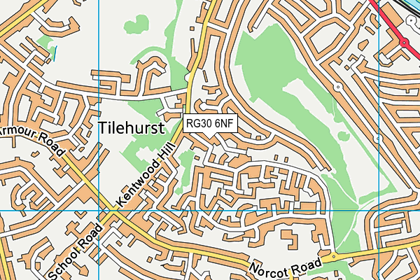 RG30 6NF map - OS VectorMap District (Ordnance Survey)