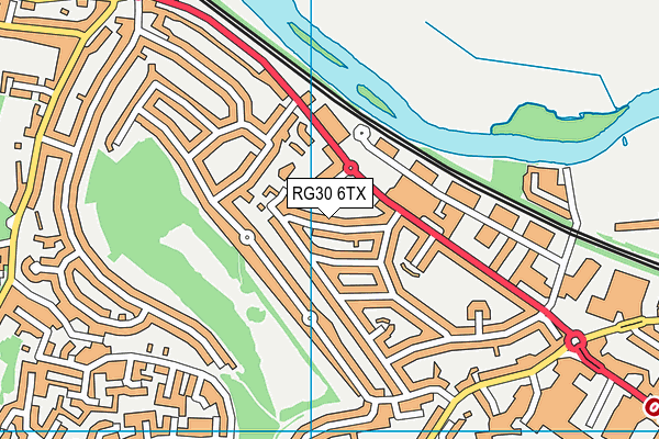 RG30 6TX map - OS VectorMap District (Ordnance Survey)