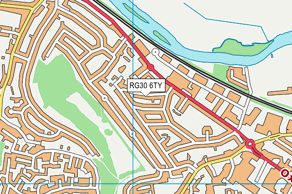 RG30 6TY map - OS VectorMap District (Ordnance Survey)