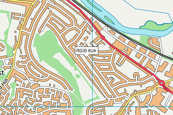 RG30 6UA map - OS VectorMap District (Ordnance Survey)