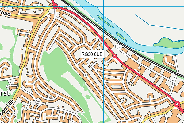 RG30 6UB map - OS VectorMap District (Ordnance Survey)