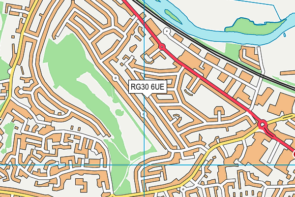 RG30 6UE map - OS VectorMap District (Ordnance Survey)