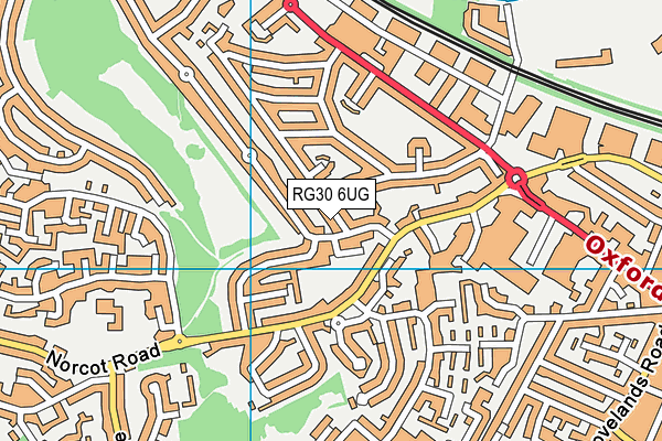 RG30 6UG map - OS VectorMap District (Ordnance Survey)