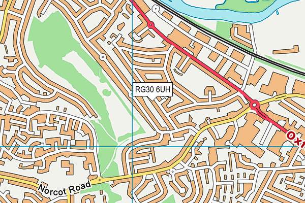 RG30 6UH map - OS VectorMap District (Ordnance Survey)