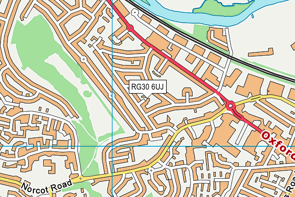RG30 6UJ map - OS VectorMap District (Ordnance Survey)
