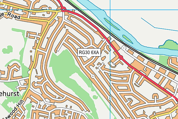 RG30 6XA map - OS VectorMap District (Ordnance Survey)