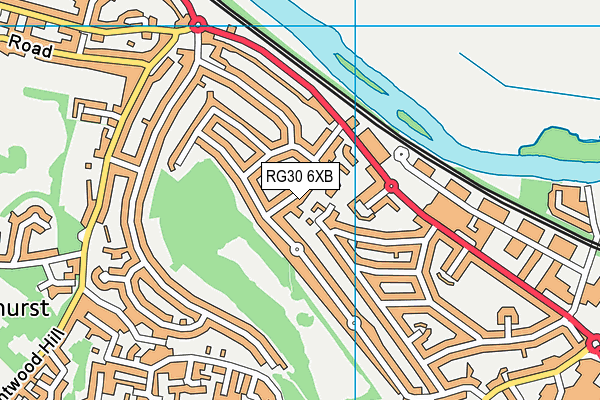 RG30 6XB map - OS VectorMap District (Ordnance Survey)