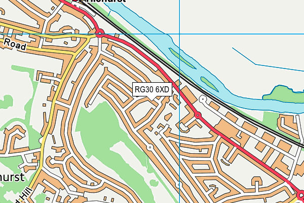 RG30 6XD map - OS VectorMap District (Ordnance Survey)