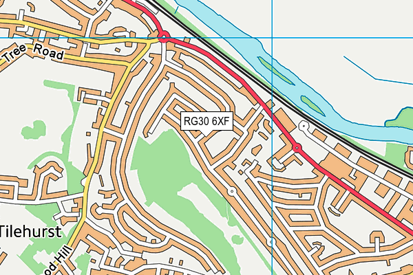 RG30 6XF map - OS VectorMap District (Ordnance Survey)