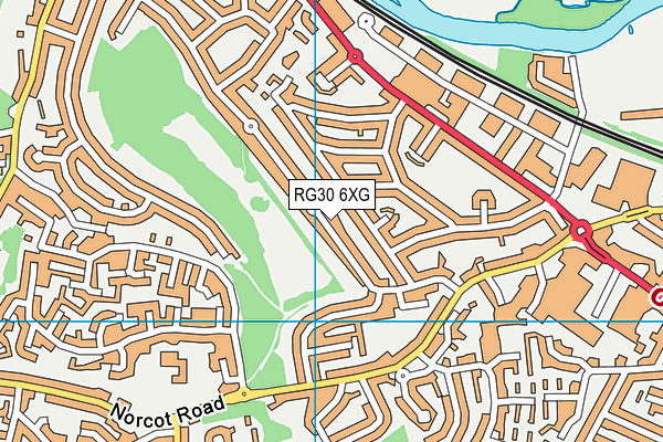 RG30 6XG map - OS VectorMap District (Ordnance Survey)