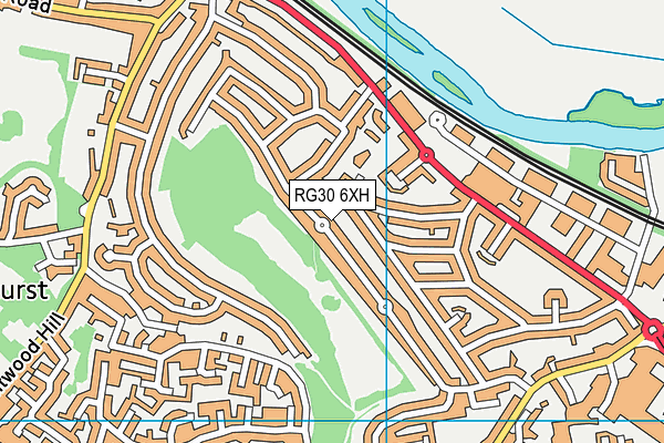 RG30 6XH map - OS VectorMap District (Ordnance Survey)