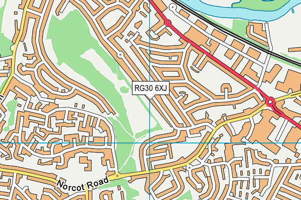 RG30 6XJ map - OS VectorMap District (Ordnance Survey)