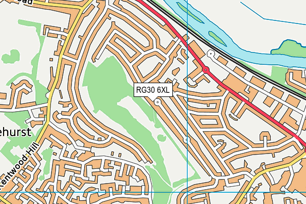 RG30 6XL map - OS VectorMap District (Ordnance Survey)