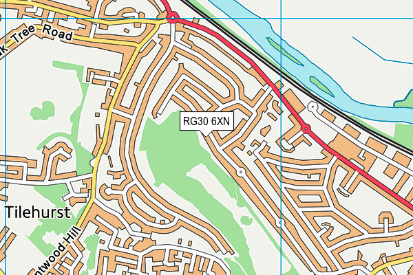 RG30 6XN map - OS VectorMap District (Ordnance Survey)
