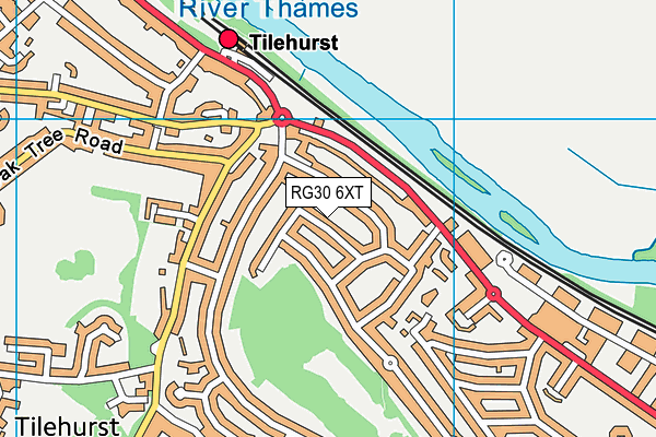 RG30 6XT map - OS VectorMap District (Ordnance Survey)