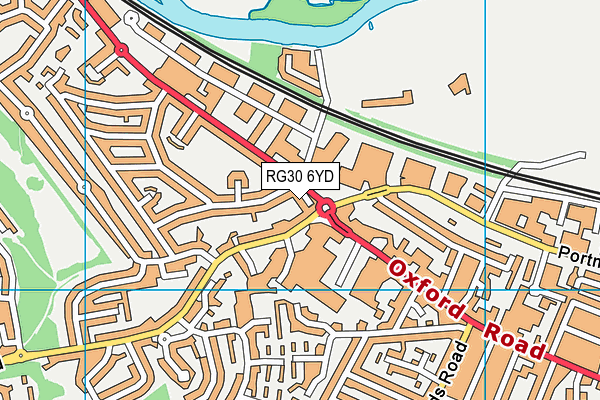 RG30 6YD map - OS VectorMap District (Ordnance Survey)