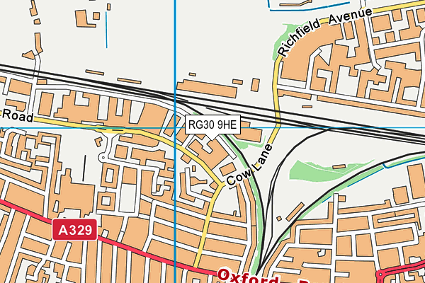 RG30 9HE map - OS VectorMap District (Ordnance Survey)