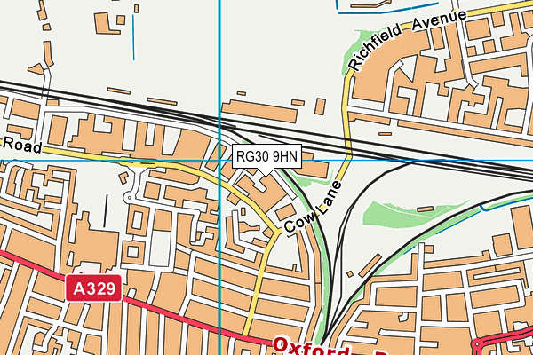 RG30 9HN map - OS VectorMap District (Ordnance Survey)