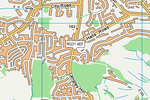 RG31 4EF map - OS VectorMap District (Ordnance Survey)