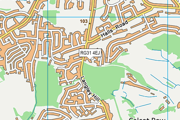 RG31 4EJ map - OS VectorMap District (Ordnance Survey)