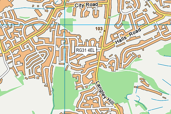 RG31 4EL map - OS VectorMap District (Ordnance Survey)