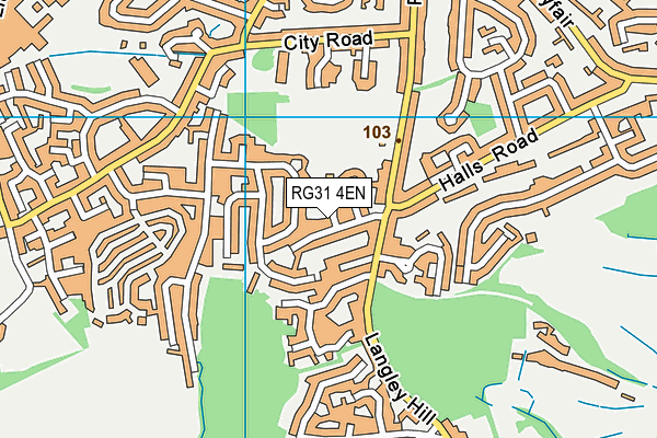 RG31 4EN map - OS VectorMap District (Ordnance Survey)