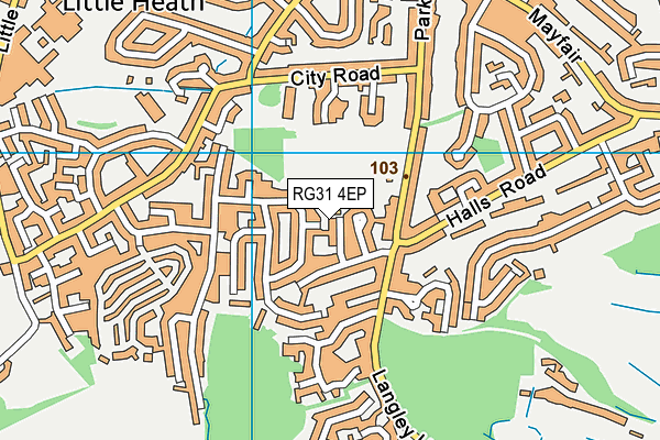 RG31 4EP map - OS VectorMap District (Ordnance Survey)