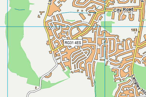 RG31 4ES map - OS VectorMap District (Ordnance Survey)