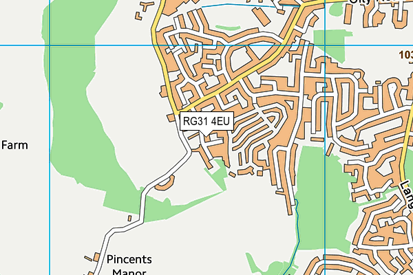 RG31 4EU map - OS VectorMap District (Ordnance Survey)