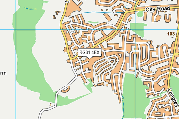 RG31 4EX map - OS VectorMap District (Ordnance Survey)