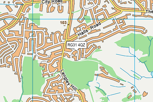 RG31 4QZ map - OS VectorMap District (Ordnance Survey)
