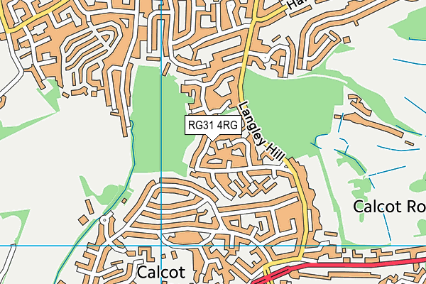 RG31 4RG map - OS VectorMap District (Ordnance Survey)
