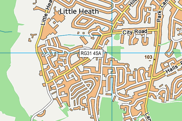 RG31 4SA map - OS VectorMap District (Ordnance Survey)